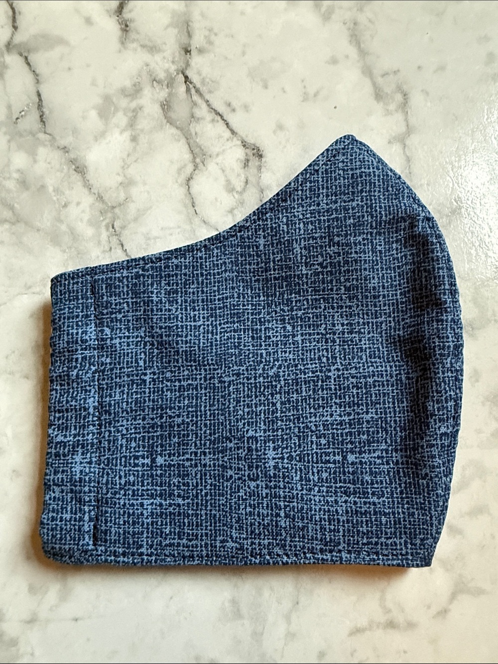 Kids Blue Textured Face Mask